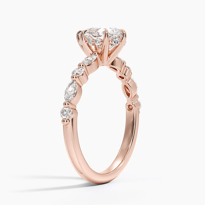1.60 Carat Princess Halo Design Solitaire Lab Diamond Ring 18K - Florina 