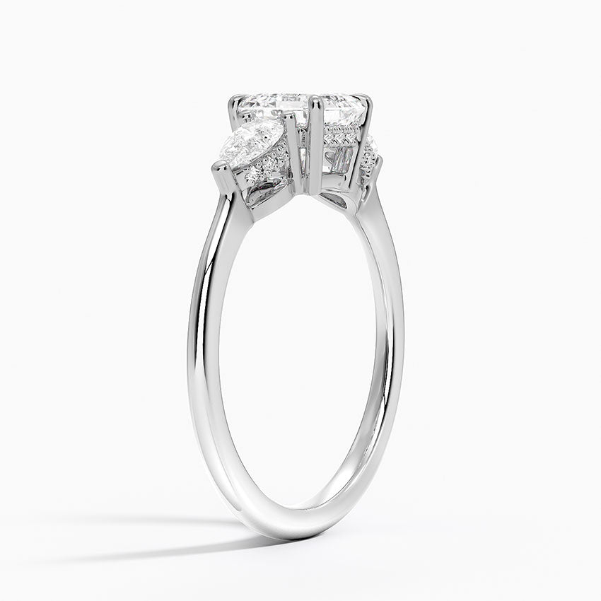 1.60 Carat Princess Halo Design Solitaire Lab Diamond Ring 18K - Florina 