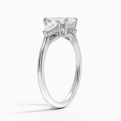 1.60 Carat Princess Halo Design Solitaire Lab Diamond Ring 18K - Florina 