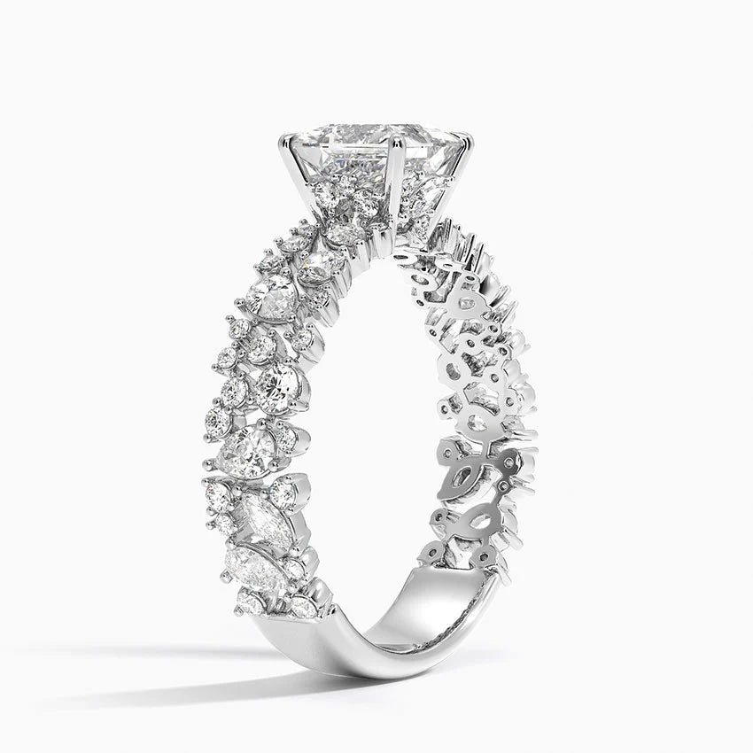 2.00 Prenses Kesim Özel Tasarım Tektaş Laboratuvar Pırlanta Yüzük - Aylora