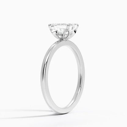 1.60 Carat Princess Halo Design Solitaire Lab Diamond Ring 18K - Florina 