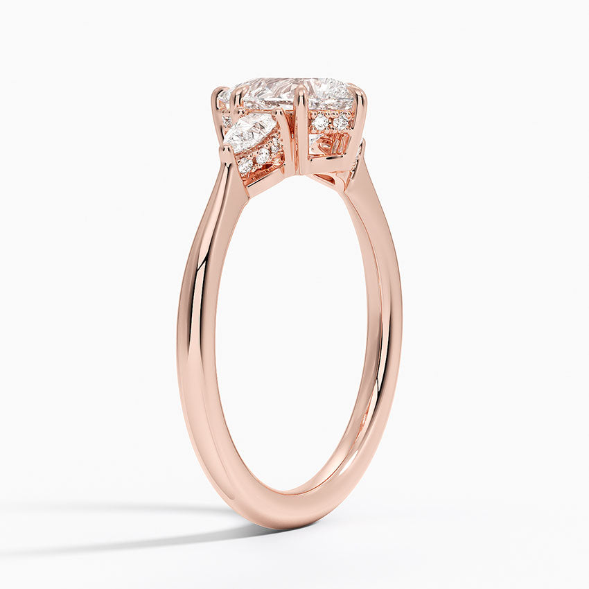 1.60 Carat Princess Halo Design Solitaire Lab Diamond Ring 18K - Florina 