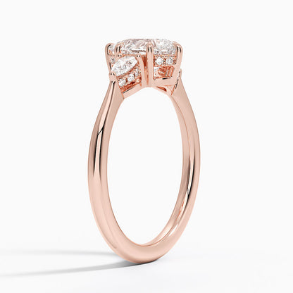 1.60 Carat Princess Halo Design Solitaire Lab Diamond Ring 18K - Florina 