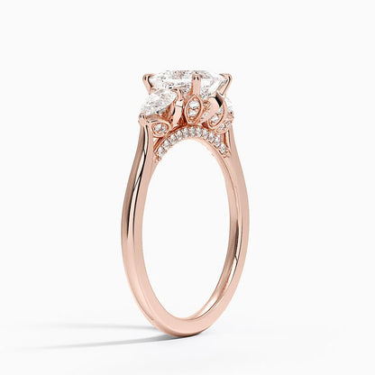 1.60 Carat Princess Halo Design Solitaire Lab Diamond Ring 18K - Florina 
