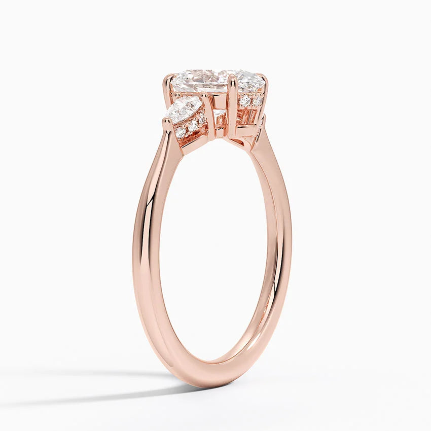 1.60 Carat Princess Halo Design Solitaire Lab Diamond Ring 18K - Florina 