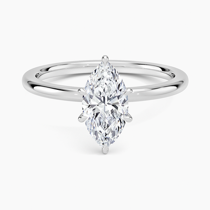 1.60 Carat Princess Halo Design Solitaire Lab Diamond Ring 18K - Florina 