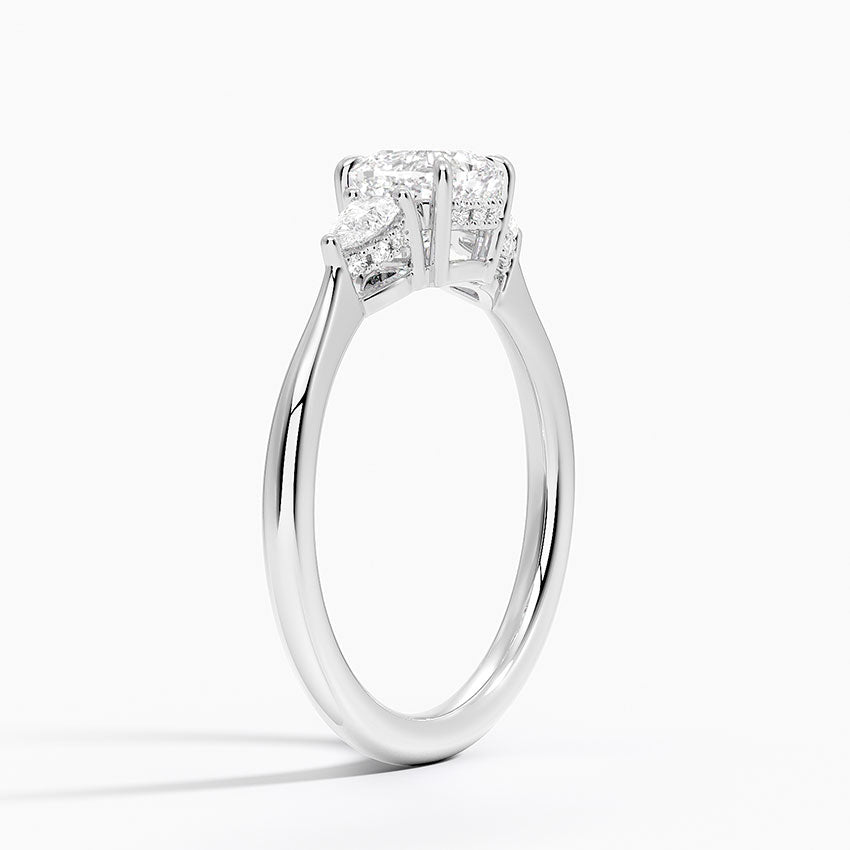 1.60 Carat Princess Halo Design Solitaire Lab Diamond Ring 18K - Florina 