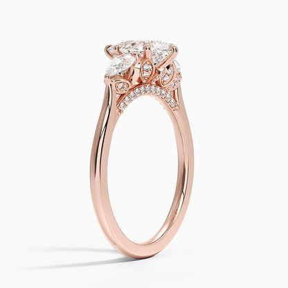 1.60 Carat Princess Halo Design Solitaire Lab Diamond Ring 18K - Florina 