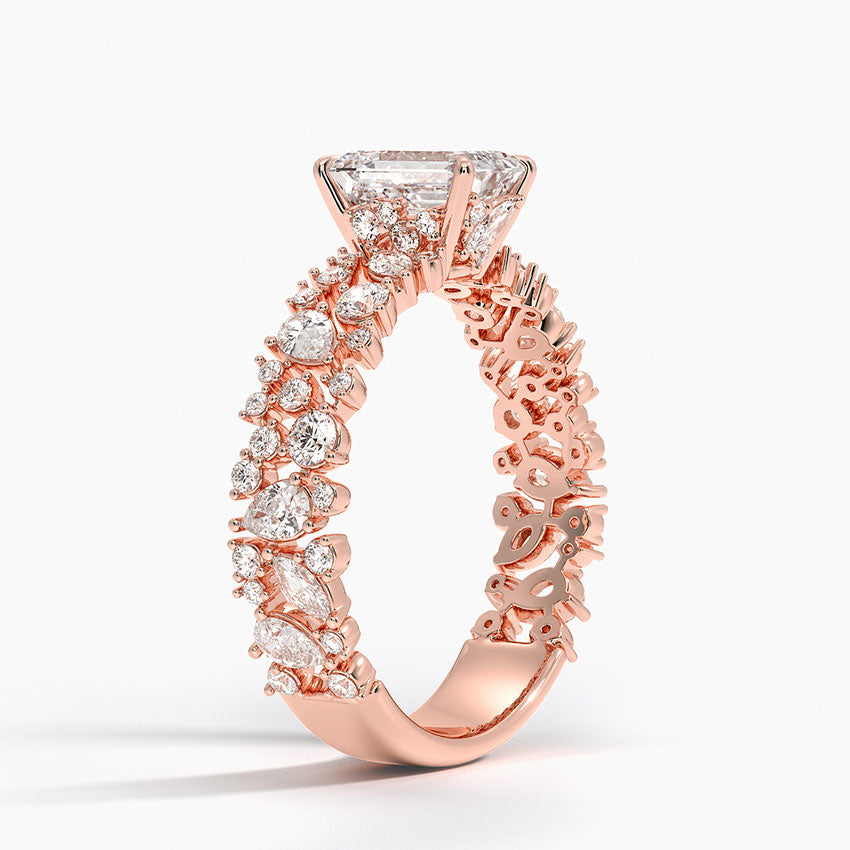 2.00 Emerald Kesim Özel Tasarım Tektaş Laboratuvar Pırlanta Yüzük  - Aylora