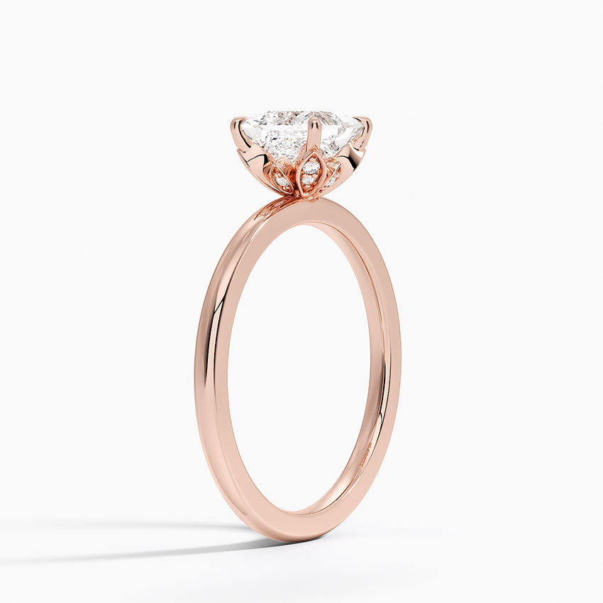 1.15 Karat Prenses Kesim Hidden Halo Tasarım Tektaş Laboratuvar Pırlanta Yüzük - Delora - Bold Diamonds