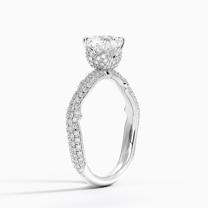 1.75 Cushion Kesim Hidden Halo Tasarım Tektaş Laboratuvar Pırlanta Yüzük - Filara