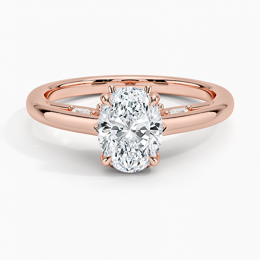 1.30 Oval Kesim Hidden Halo Tasarım Tektaş Laboratuvar Pırlanta Yüzük - Dalara