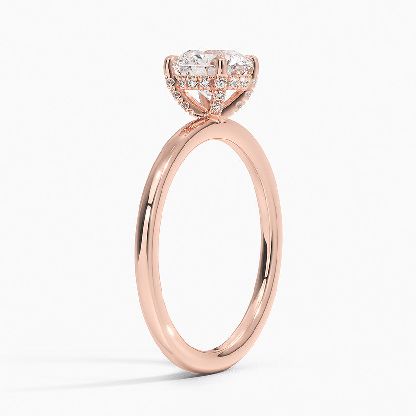 1.15 Karat Hidden Halo Tasarım Tektaş Laboratuvar Pırlanta Yüzük - Gilora - Bold Diamonds