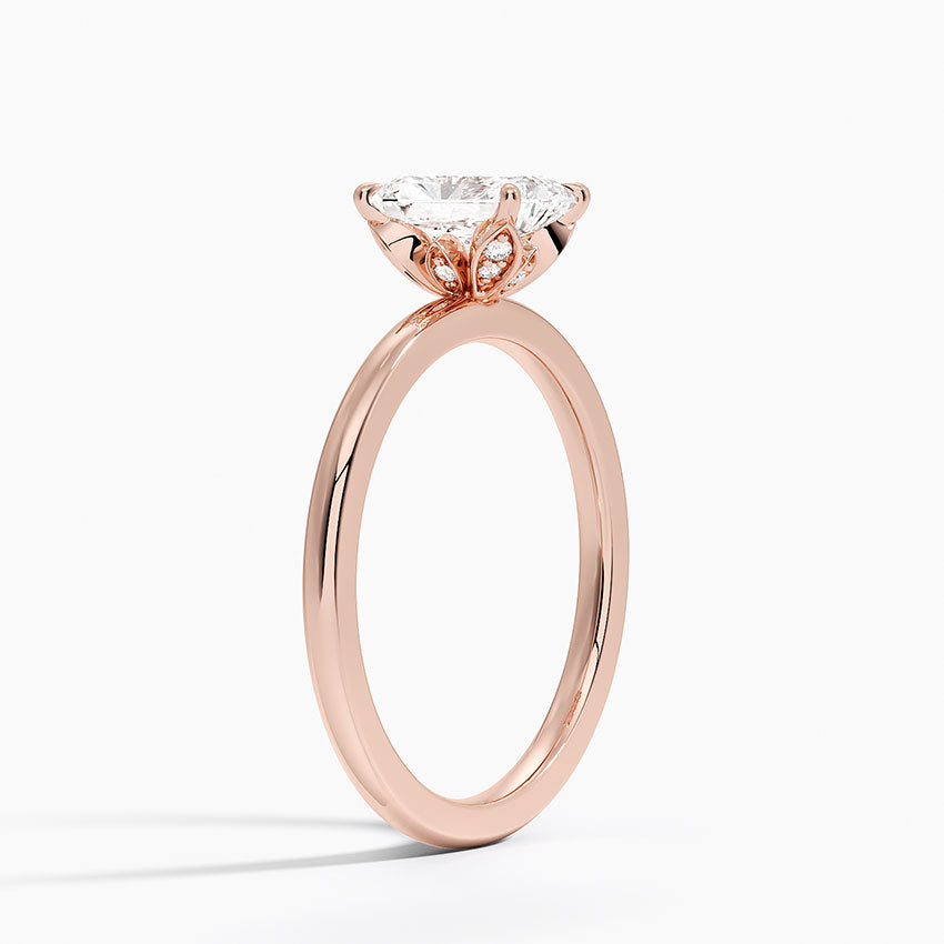 1.15 Karat Radiant Kesim Hidden Halo Tasarım Tektaş Laboratuvar Pırlanta Yüzük - Oslo