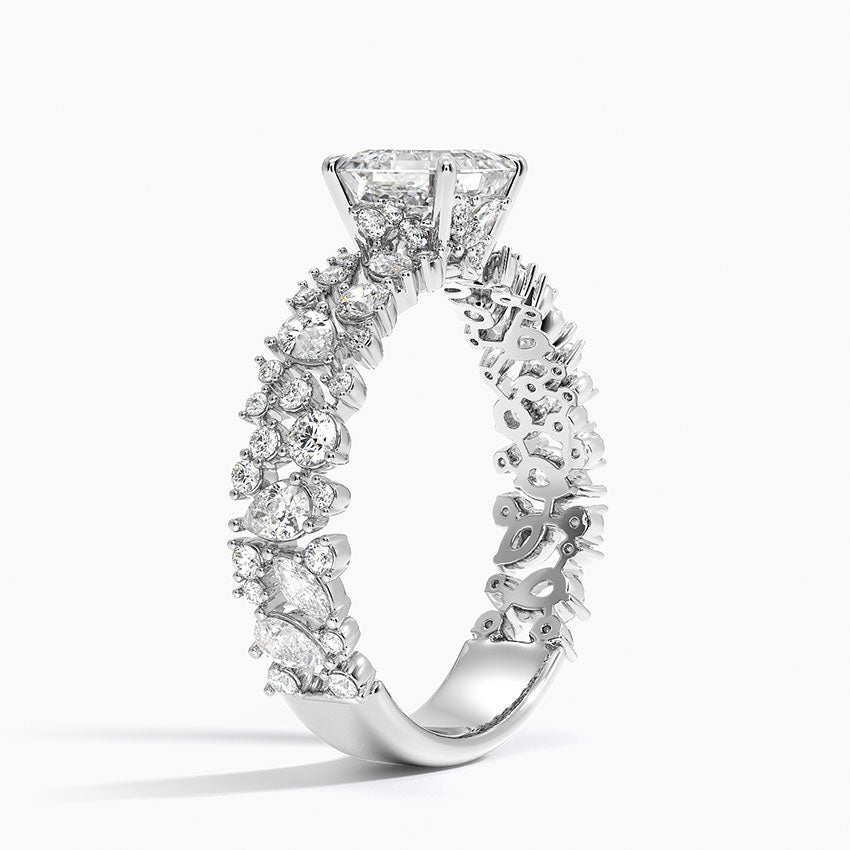 2.00 Asscher Kesim Özel Tasarım Tektaş Laboratuvar Pırlanta Yüzük - Aylora