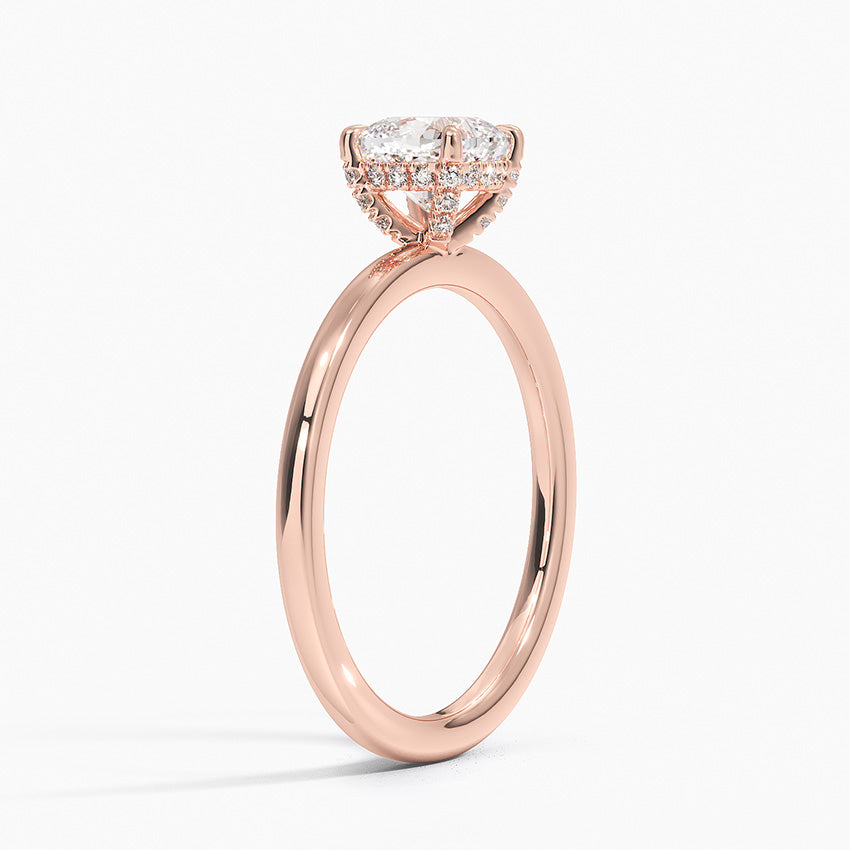 1.15 Karat Cushion Kesim Hidden Halo Tasarım Tektaş Laboratuvar Pırlanta Yüzük - Gilora - Bold Diamonds