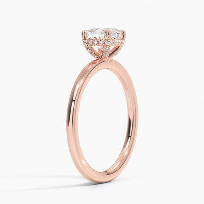 1.60 Carat Princess Halo Design Solitaire Lab Diamond Ring 18K - Florina 