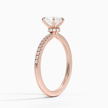 1.60 Carat Princess Halo Design Solitaire Lab Diamond Ring 18K - Florina 