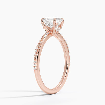 1.60 Carat Princess Halo Design Solitaire Lab Diamond Ring 18K - Florina 