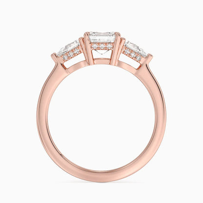 1.60 Carat Princess Halo Design Solitaire Lab Diamond Ring 18K - Florina 