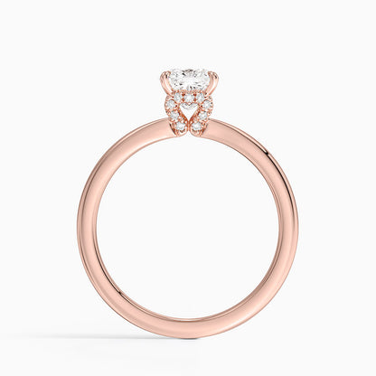 1.15 Cushion Kesim Hidden Halo Tasarım Tektaş Laboratuvar Pırlanta Yüzük - Vilora