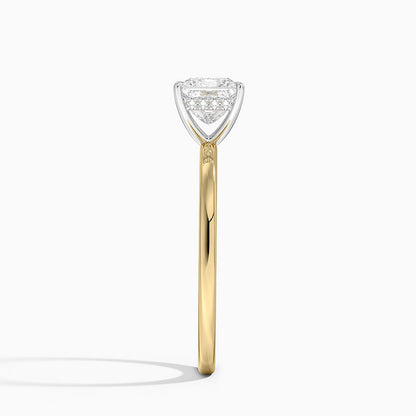 1.60 Carat Princess Halo Design Solitaire Lab Diamond Ring 18K - Florina 