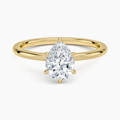 1.60 Carat Princess Halo Design Solitaire Lab Diamond Ring 18K - Florina 