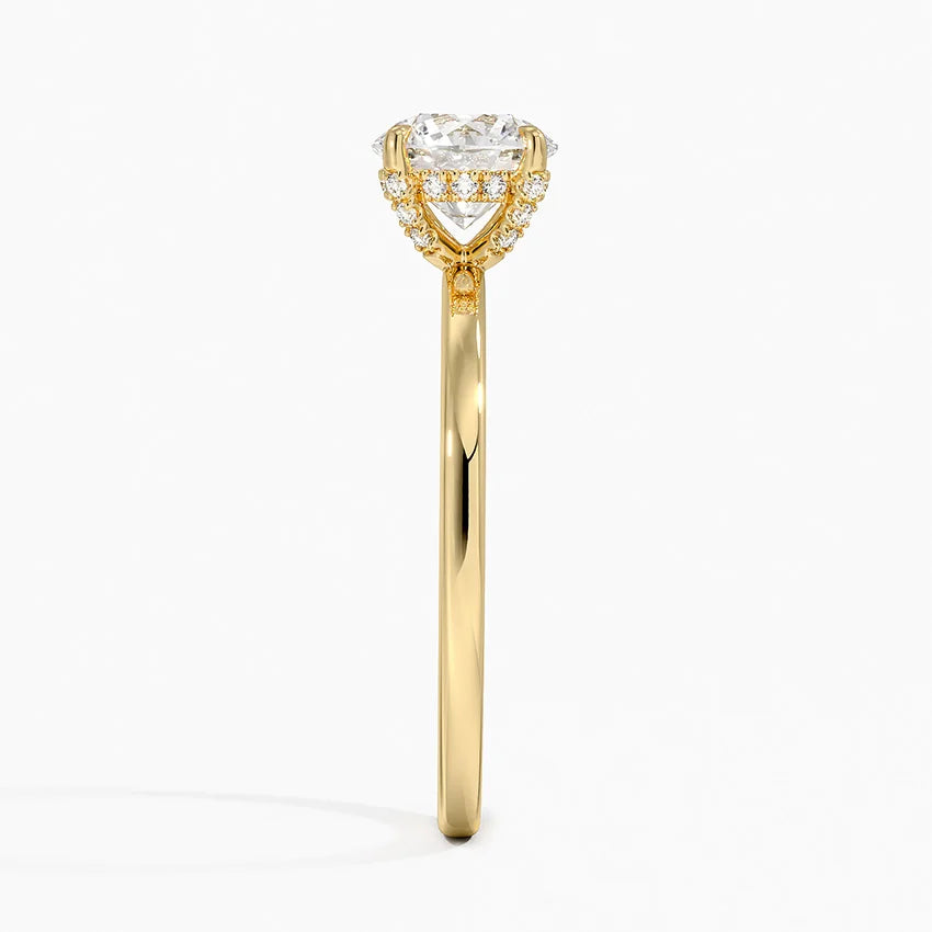 1.60 Carat Princess Halo Design Solitaire Lab Diamond Ring 18K - Florina 