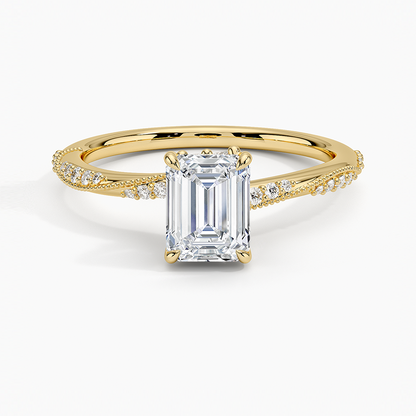 1.60 Carat Princess Halo Design Solitaire Lab Diamond Ring 18K - Florina 