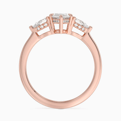 1.60 Carat Princess Halo Design Solitaire Lab Diamond Ring 18K - Florina 