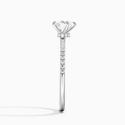 1.60 Carat Princess Halo Design Solitaire Lab Diamond Ring 18K - Florina 
