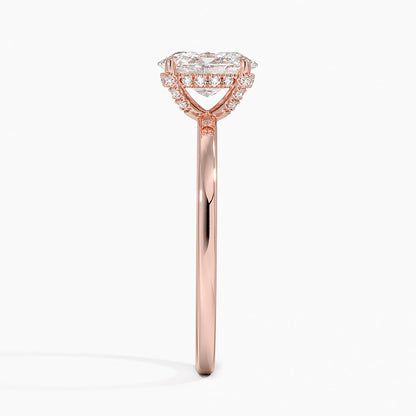 1.60 Carat Princess Halo Design Solitaire Lab Diamond Ring 18K - Florina 