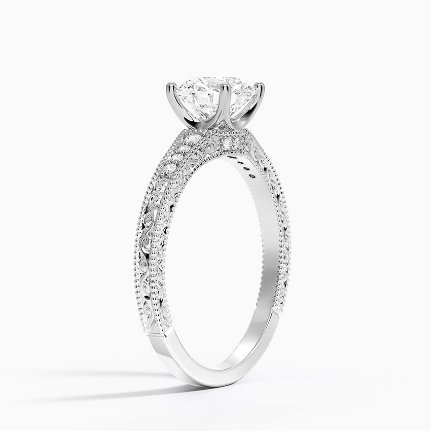 1.60 Carat Princess Halo Design Solitaire Lab Diamond Ring 18K - Florina 