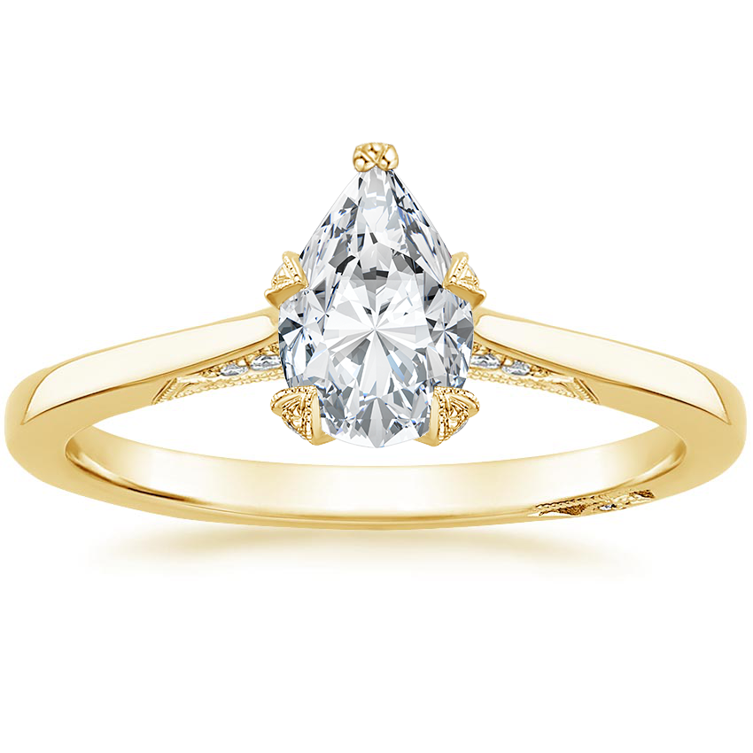 1.25 Damla Kesim Hidden Halo Tasarım Tektaş Laboratuvar Pırlanta Yüzük - Telara