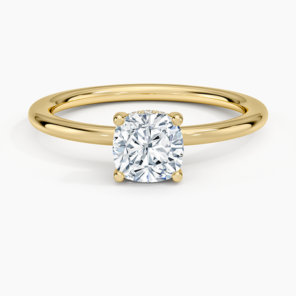 1.10 Cushion Kesim Hidden Halo Tasarım Tektaş Laboratuvar Pırlanta Yüzük - Melara