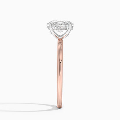 1.60 Carat Princess Halo Design Solitaire Lab Diamond Ring 18K - Florina 