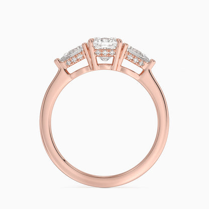 1.60 Carat Princess Halo Design Solitaire Lab Diamond Ring 18K - Florina 