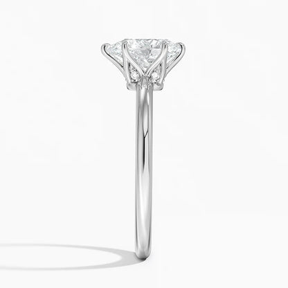 1.10 Damla Kesim Hidden Halo Tasarım Tektaş Laboratuvar Pırlanta Yüzük - Eylora