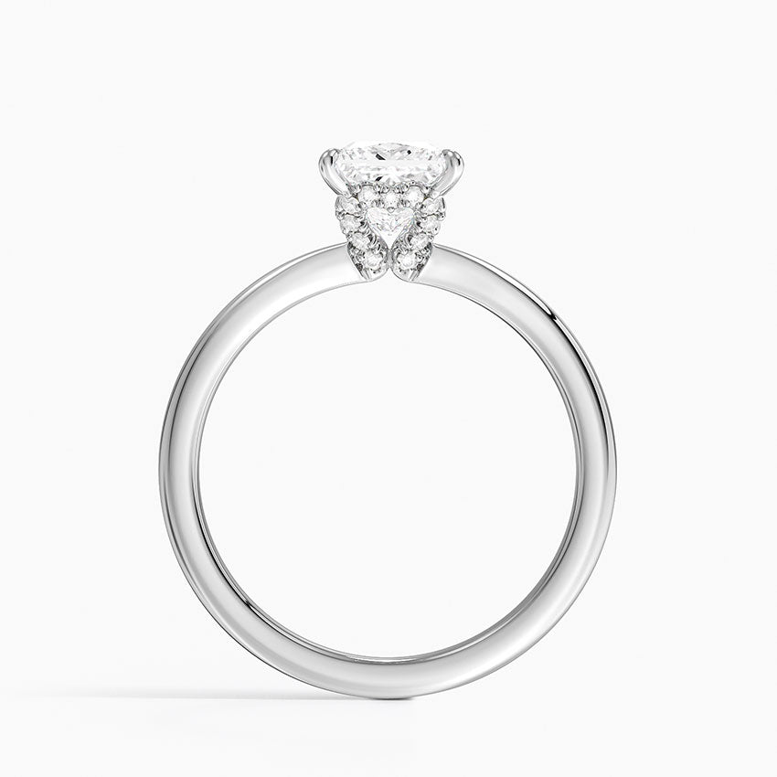 1.15 Prenses Kesim Hidden Halo Tasarım Tektaş Laboratuvar Pırlanta Yüzük - Vilora