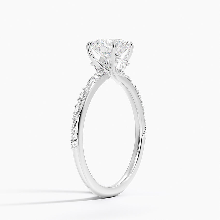 1.25 Karat Hidden Halo Tasarım Tektaş Laboratuvar Pırlanta Yüzük 18K  - Melora - Bold Diamonds