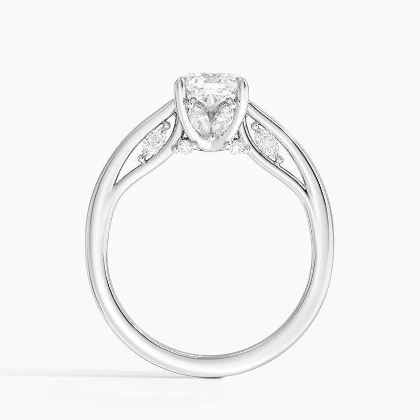 1.30 Cushion Kesim Hidden Halo Tasarım Tektaş Laboratuvar Pırlanta Yüzük - Dalara