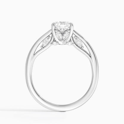 1.30 Cushion Kesim Hidden Halo Tasarım Tektaş Laboratuvar Pırlanta Yüzük - Dalara