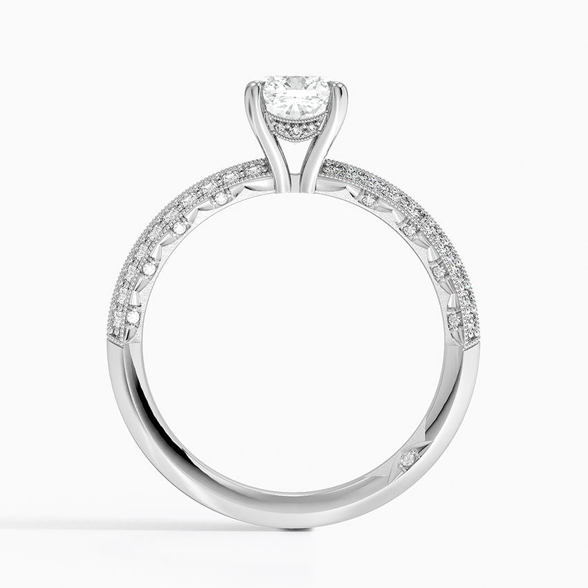 1.50 Cushion Kesim Yarım Tur Tasarım Tektaş Laboratuvar Pırlanta Yüzük - Selara