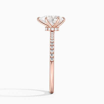 1.60 Carat Princess Halo Design Solitaire Lab Diamond Ring 18K - Florina 