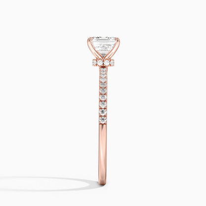1.60 Carat Princess Halo Design Solitaire Lab Diamond Ring 18K - Florina 
