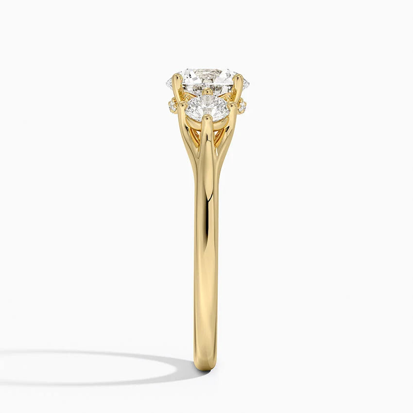 1.50 Karat Yuvarlak Kesim Hidden Halo Tasarım Tektaş Laboratuvar Pırlanta Yüzük - Madrid - Bold Diamonds