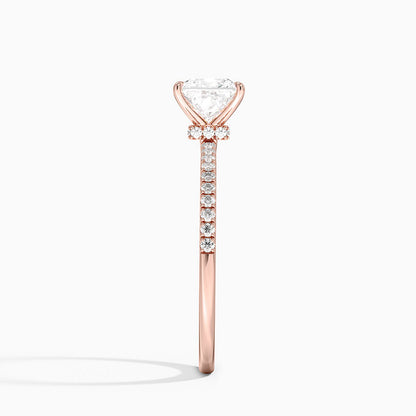 1.60 Carat Princess Halo Design Solitaire Lab Diamond Ring 18K - Florina 
