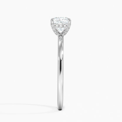 1.60 Carat Princess Halo Design Solitaire Lab Diamond Ring 18K - Florina 