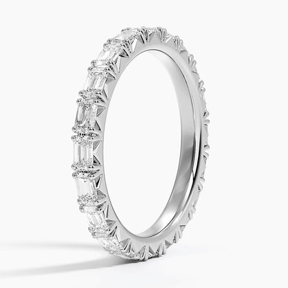 Tam Tur 1,00 Karat Emerald Kesim Laboratuvar Pırlanta Yüzük 18K - Bold Diamonds