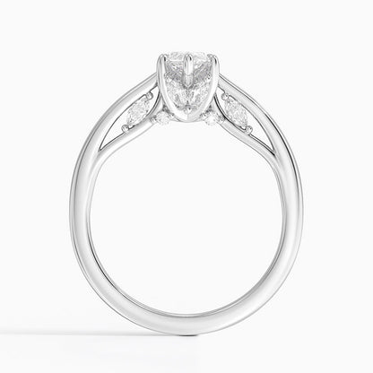 1.30 Marquise Kesim Hidden Halo Tasarım Tektaş Laboratuvar Pırlanta Yüzük - Dalara